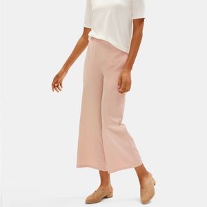 eileen fisher dune colored wide ankle pant